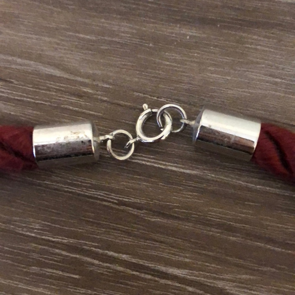 Vintage 1978 Burgundy Merlot Rope Necklace - Picture 3 of 4